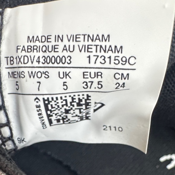 Converse Platform Women's Metallic Silver and Black Sneakers, Sz 7 - Picture 11 of 11